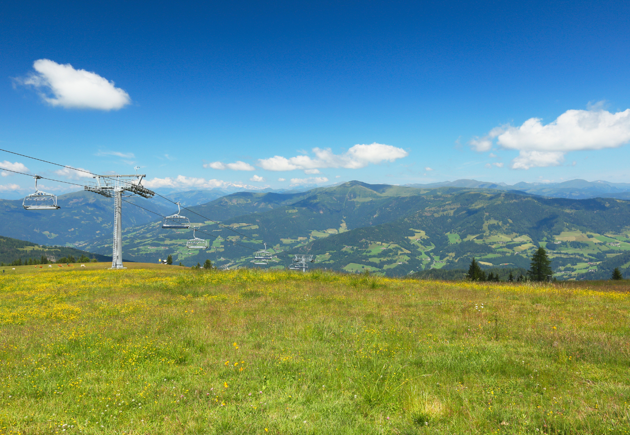 Gerlitzen view from mountain top summer
