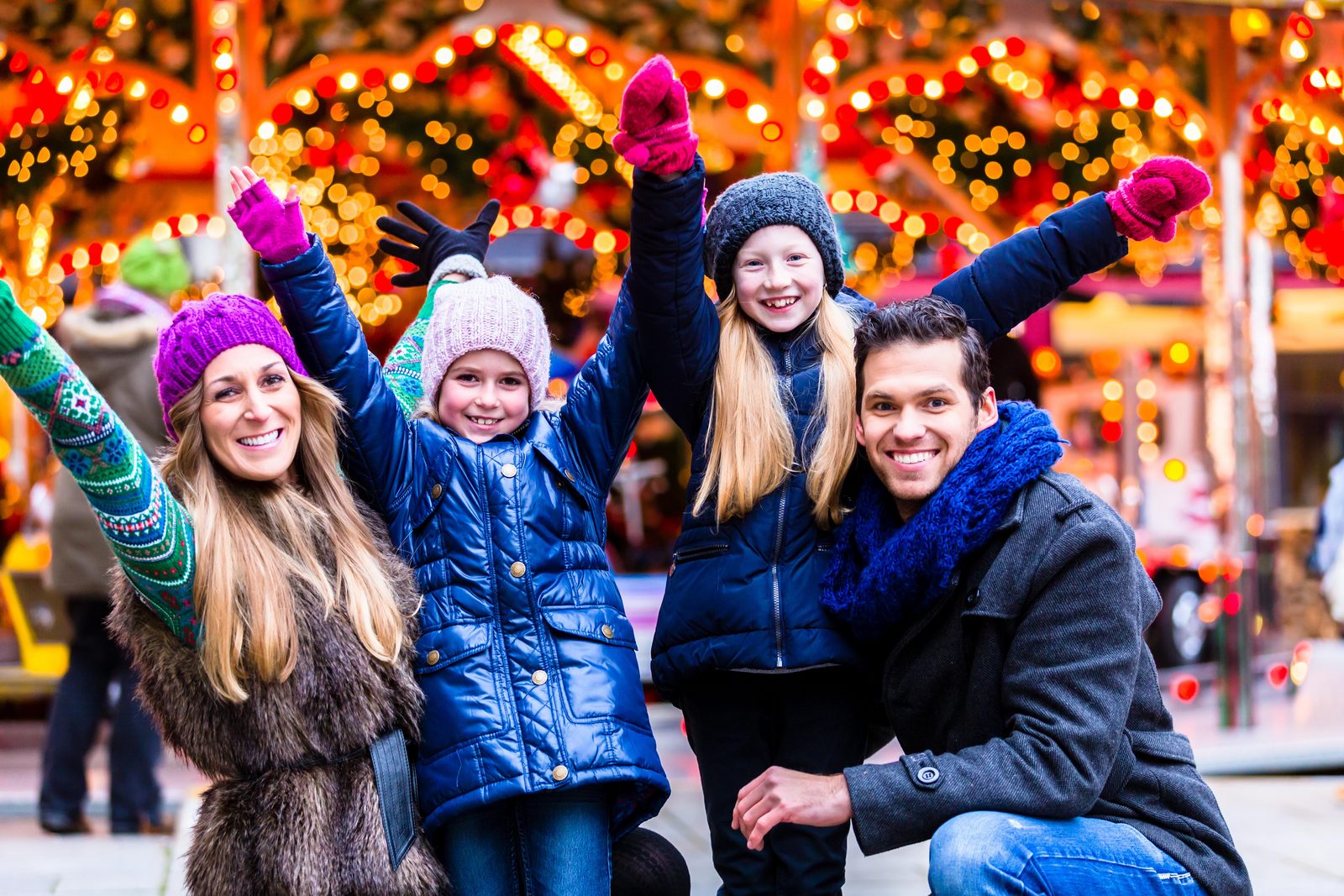 Christmas happy family