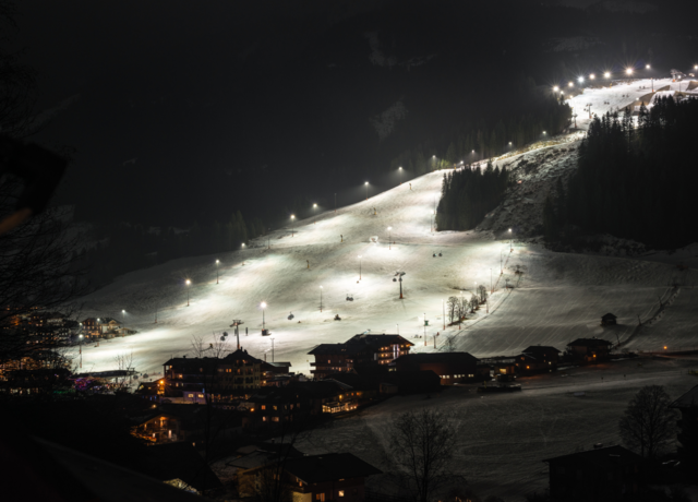 night skiing winter sports