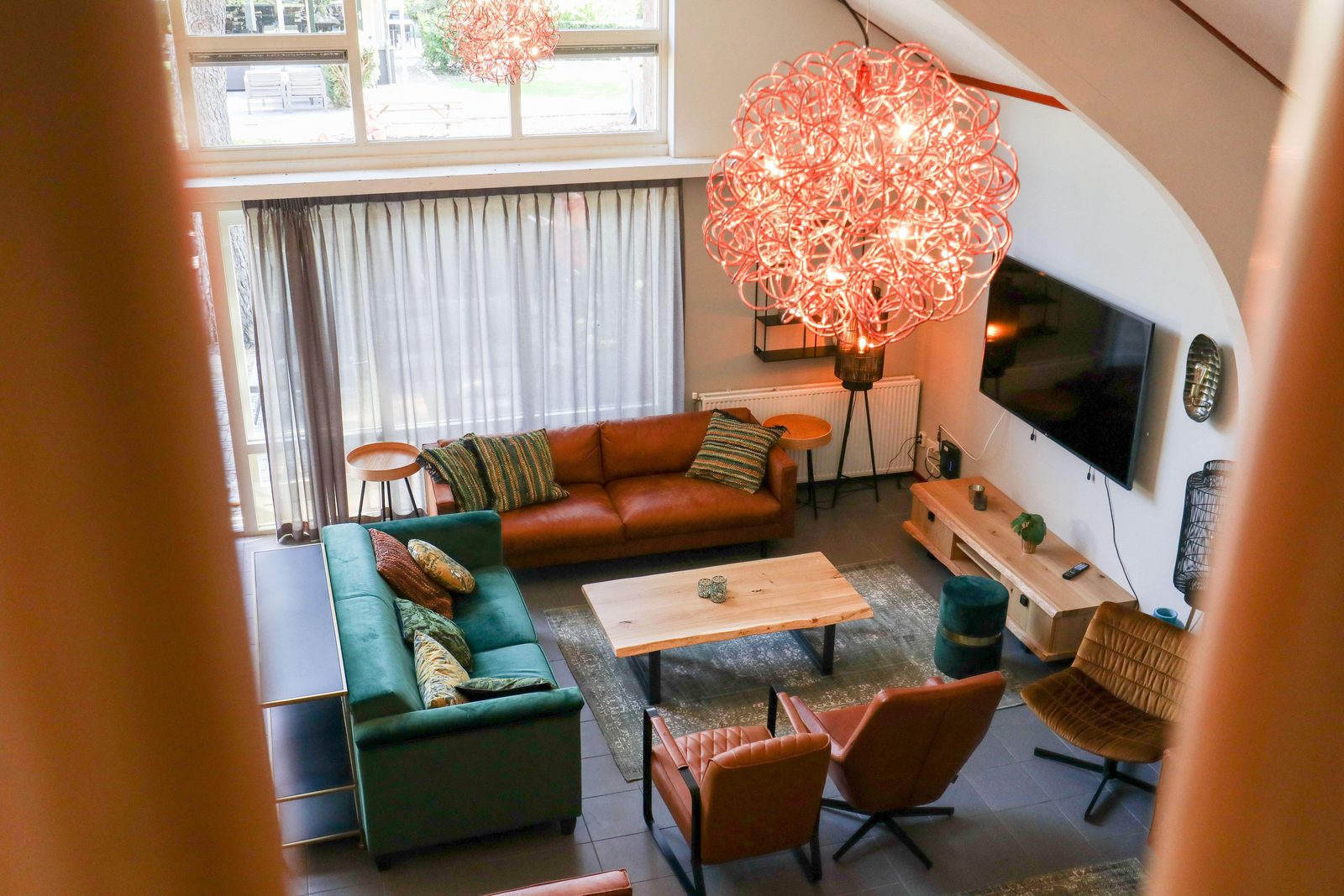 group accommodation inside living room