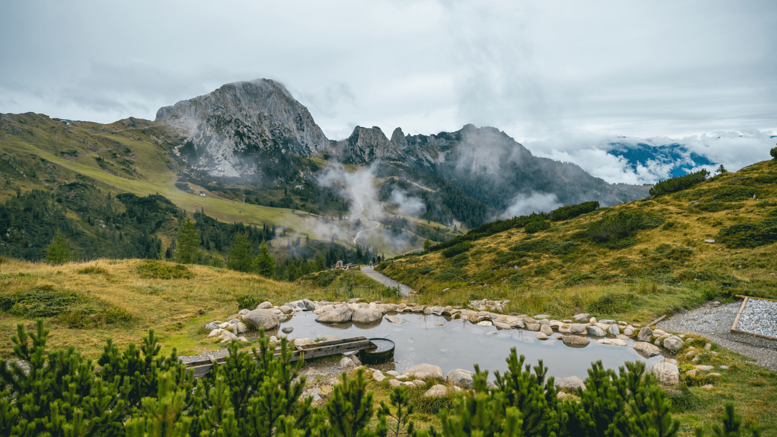 Nassfeld mountains alps aqua trail