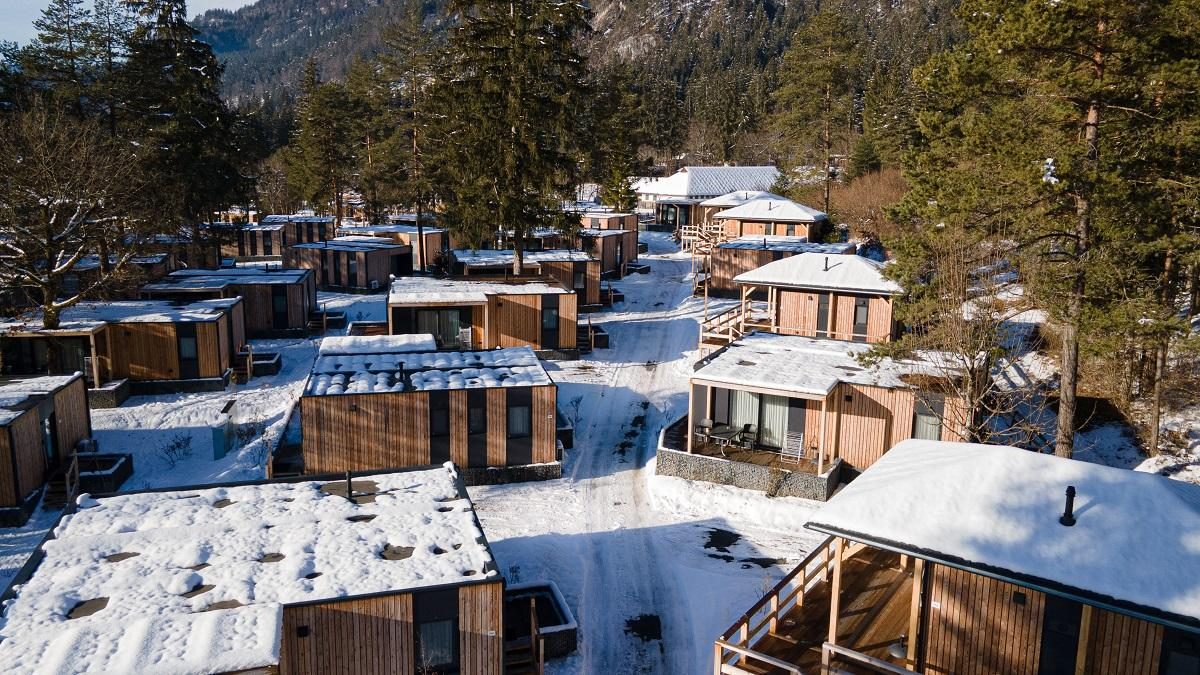 EuroParcs Pressegger See Drone Snow Accommodations
