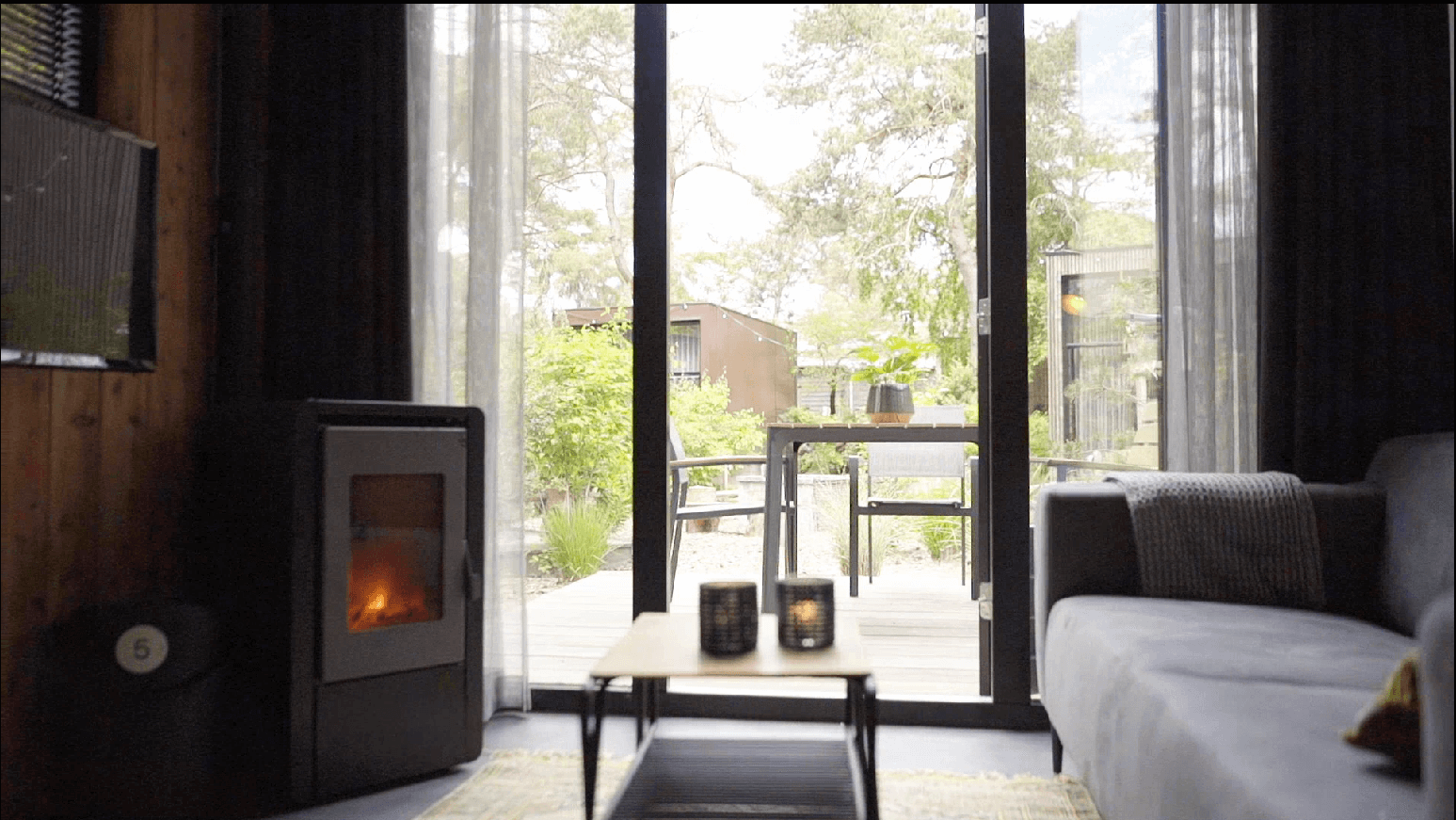Tiny Houses with a fireplace cosy at EuroParcs