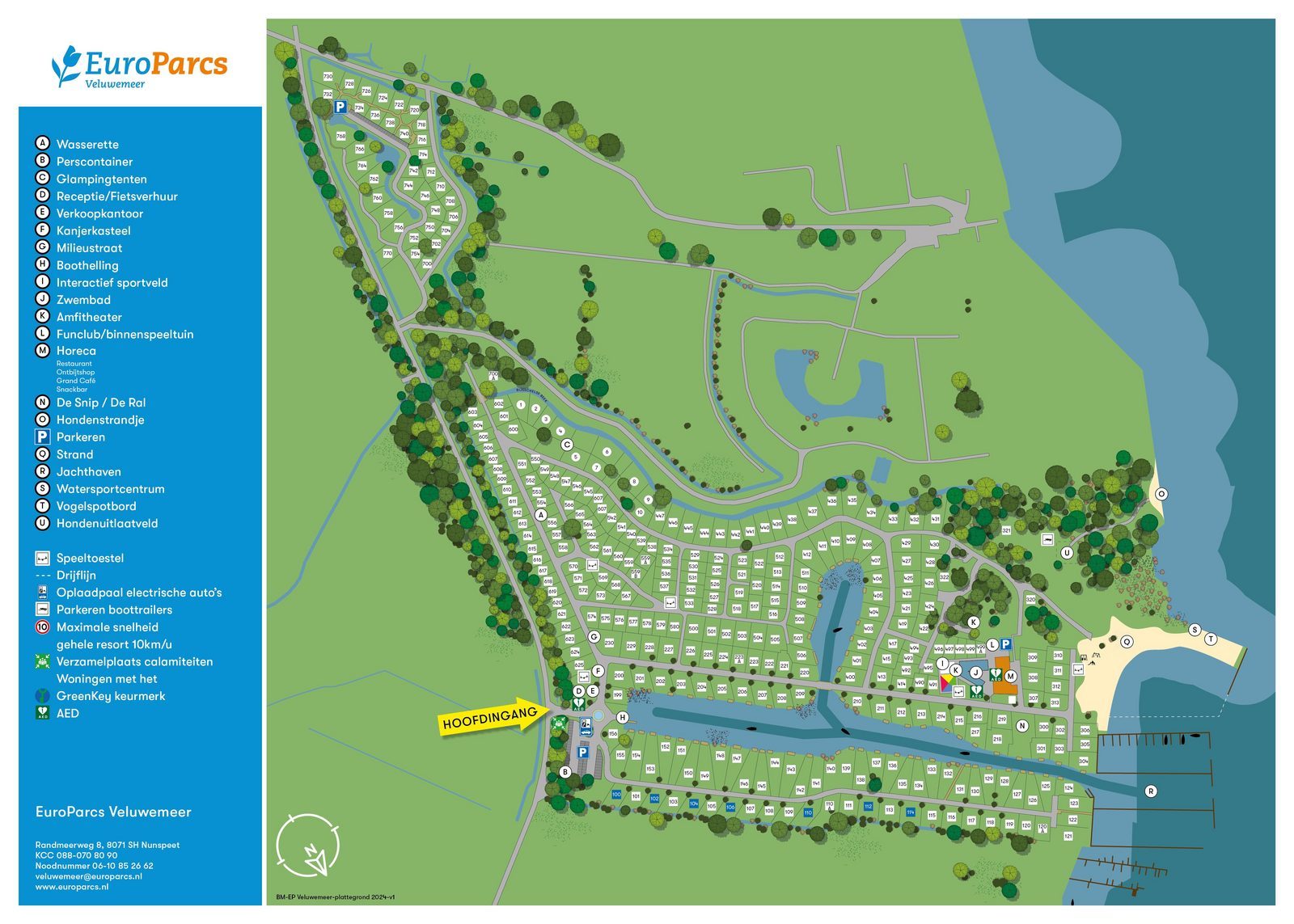 Plattegrond Europarcs Veluwemeer