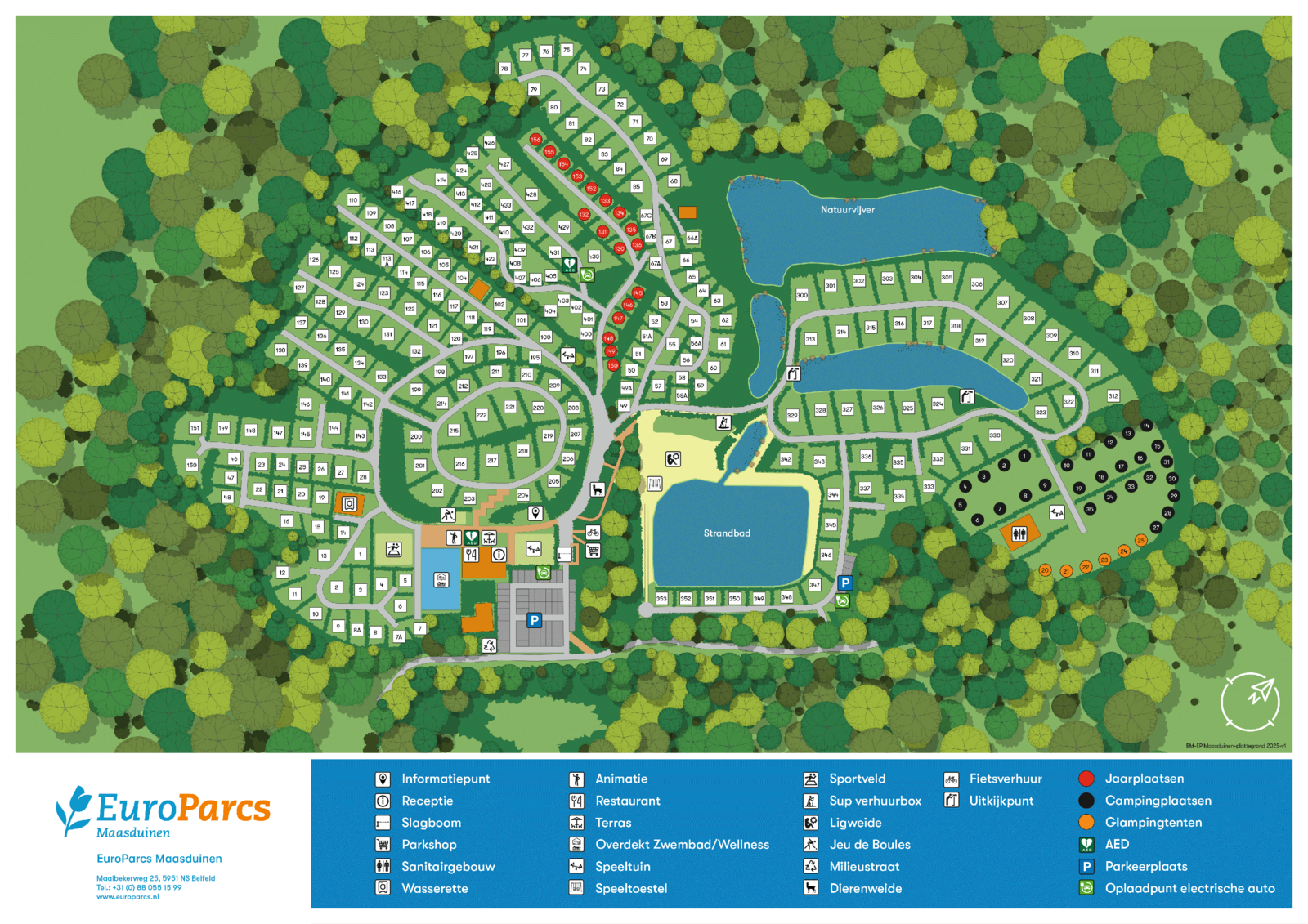 Plattegrond EuroParcs Maasduinen