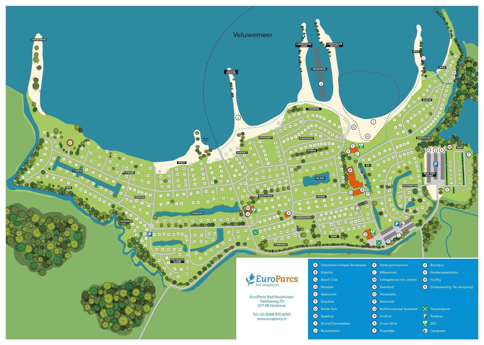 Karte von EuroParcs Bad Hoophuizen