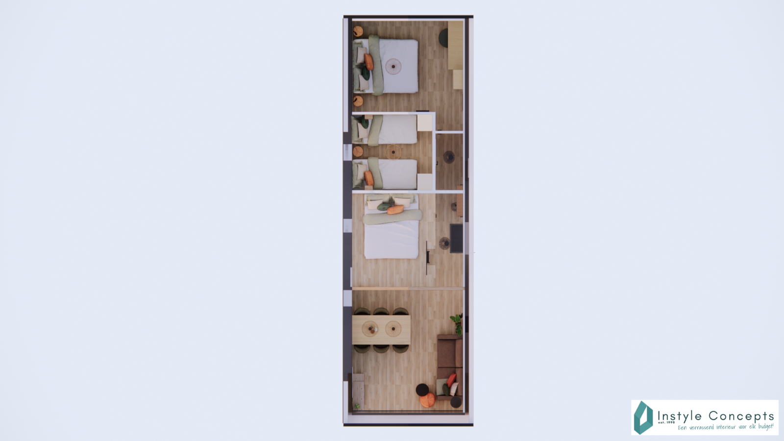 Stuga XL plattegrond vide