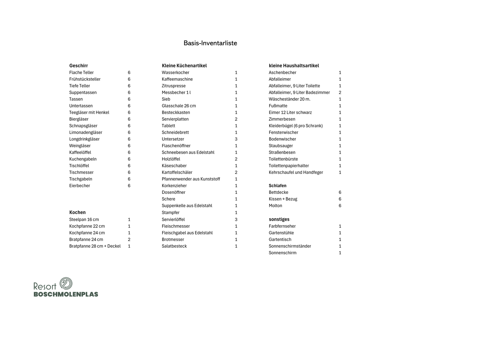 Basis-Inventarliste