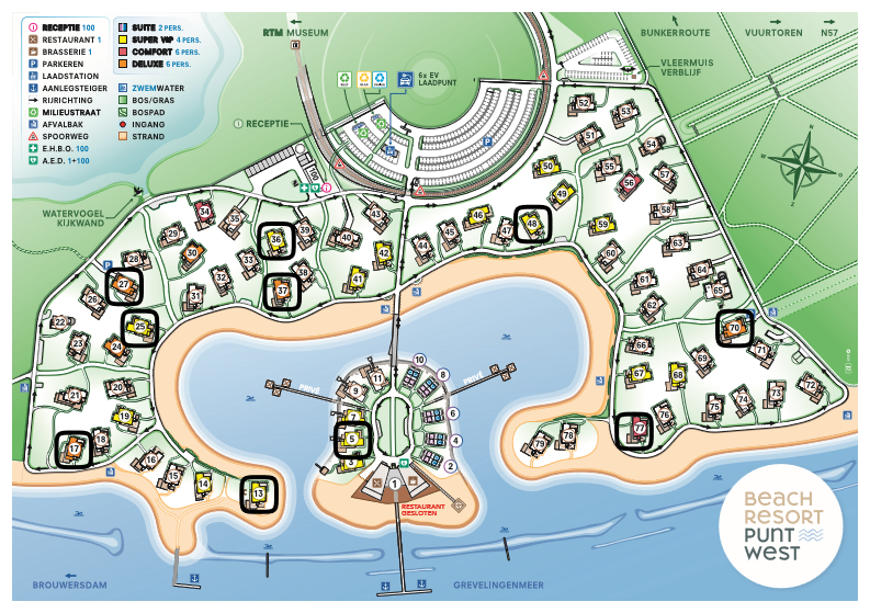 Plattegrond top 10 villa's