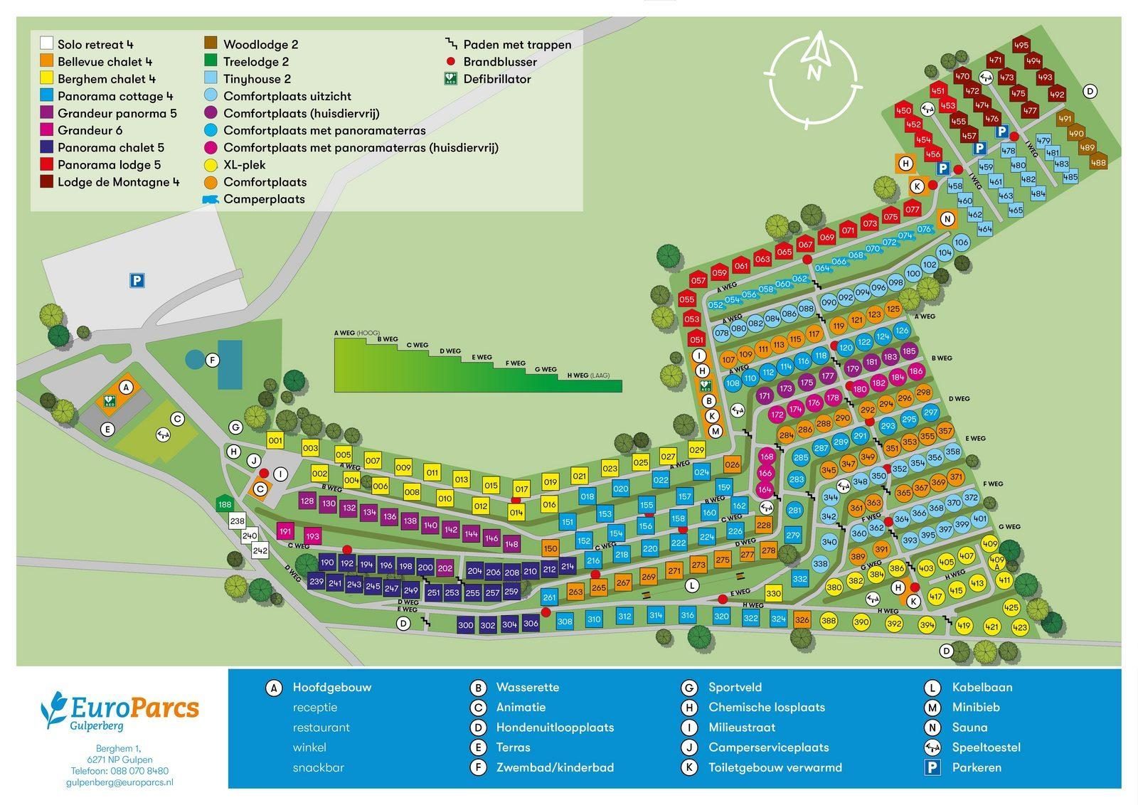 Plattegrond EuroParcs Gulperberg