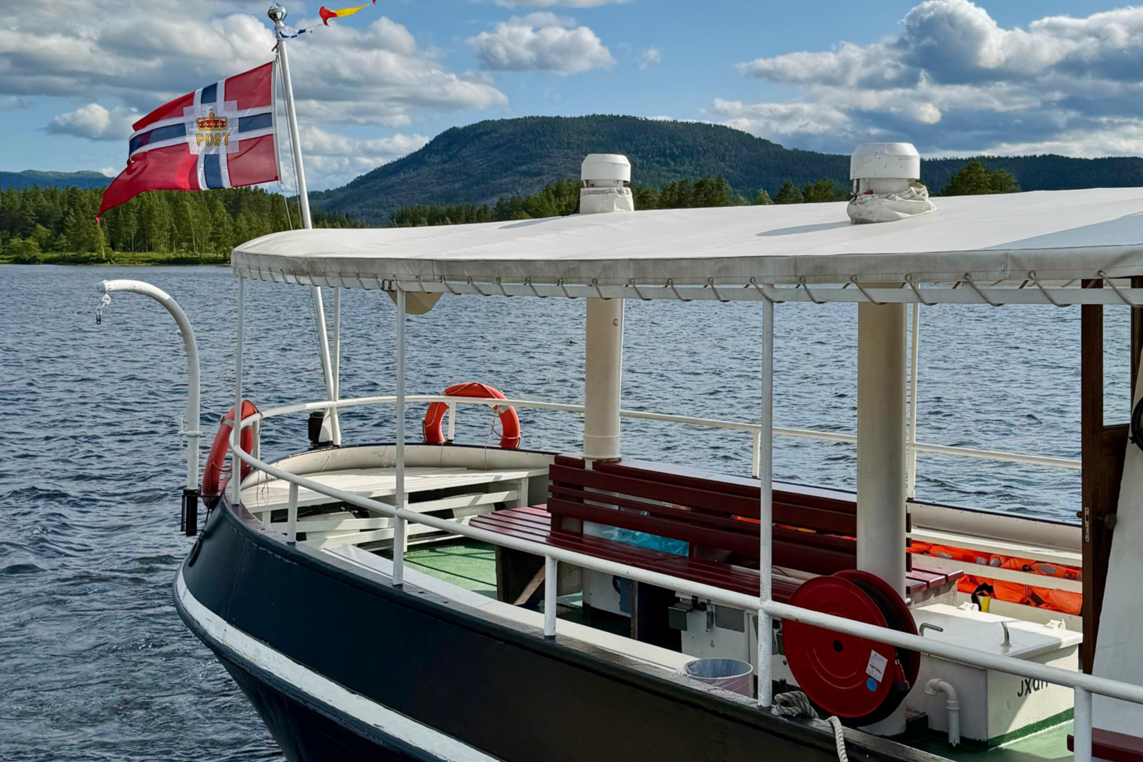 MS Fram achterkant in Vradal