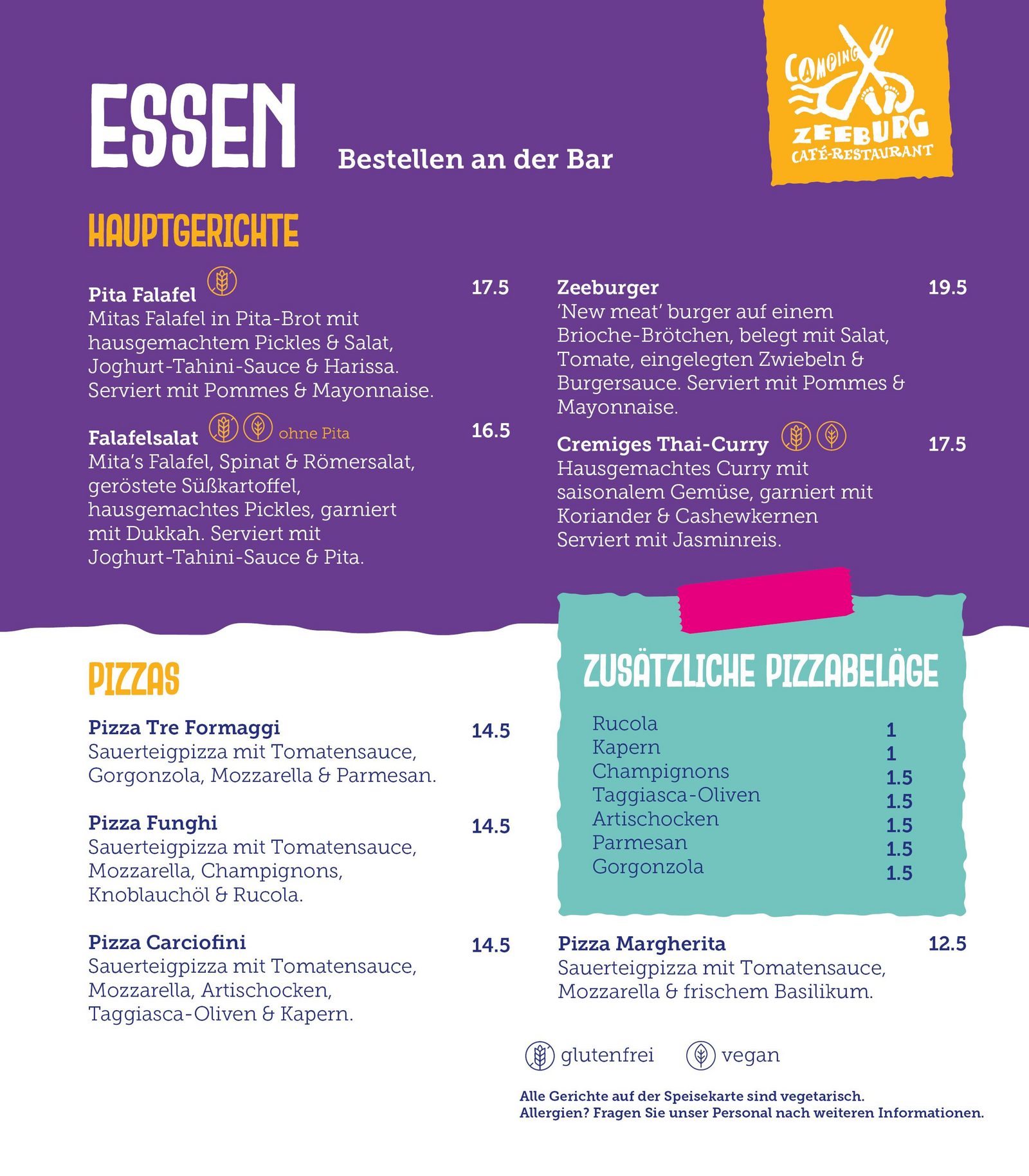 menu de