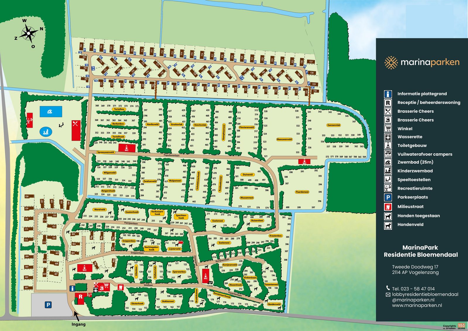 Park map Residentie Bloemendaal