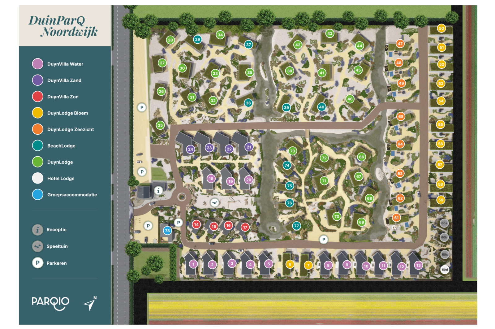 Parkplattegrond DuinParQ Noordwijk