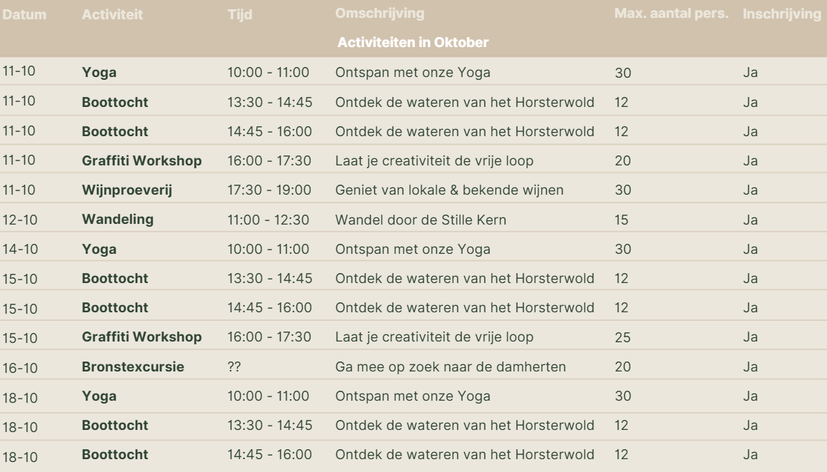 Activiteitenagenda