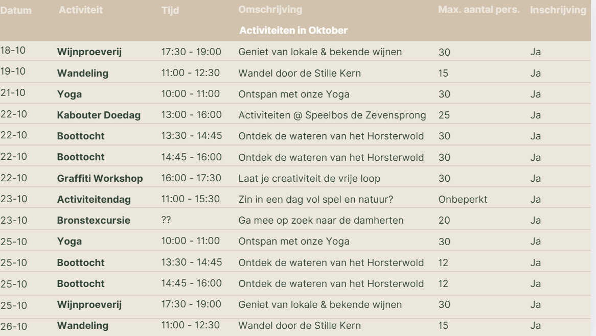 Activiteitenagenda