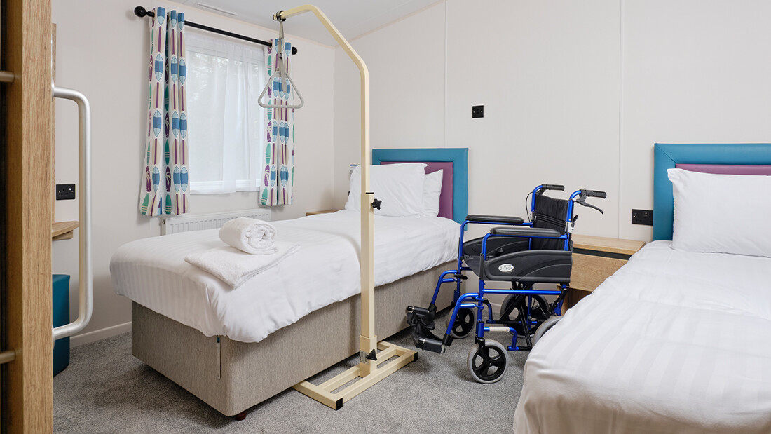 Master bedroom can be configured as a double or twin for easier access