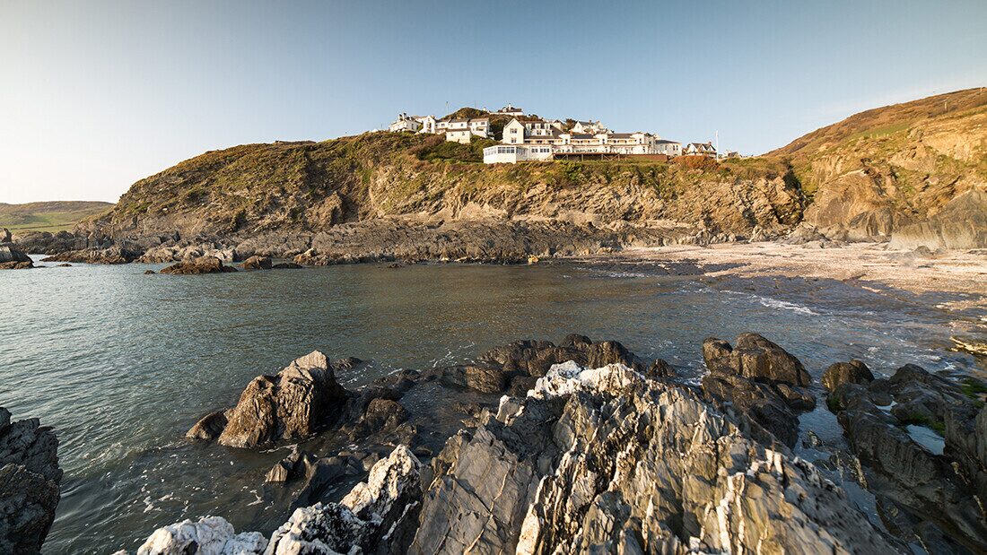 High tide at Combesgate Beach