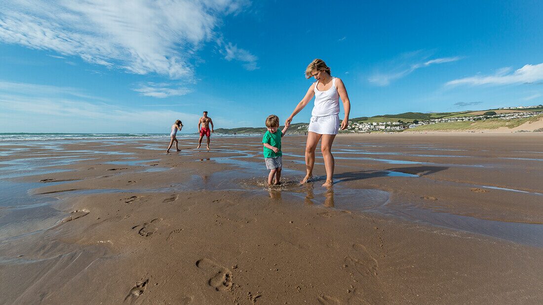 Woolacombe has a lot of beach at low tide