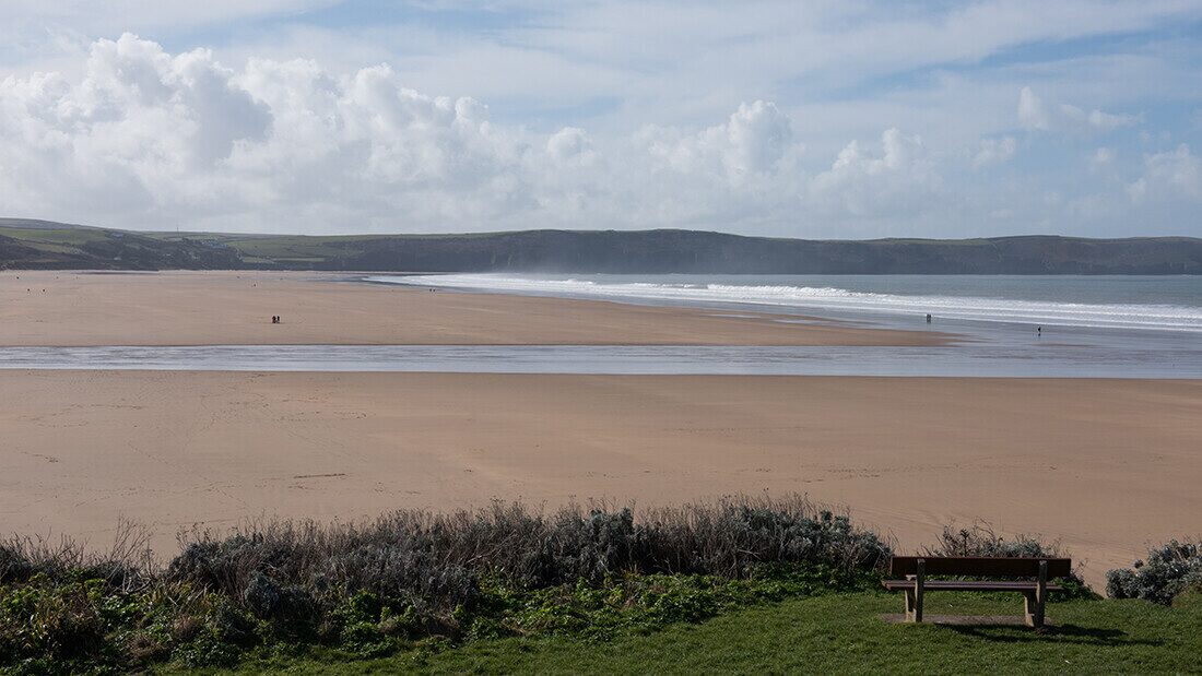 Low tide at Woolacombe Beach
