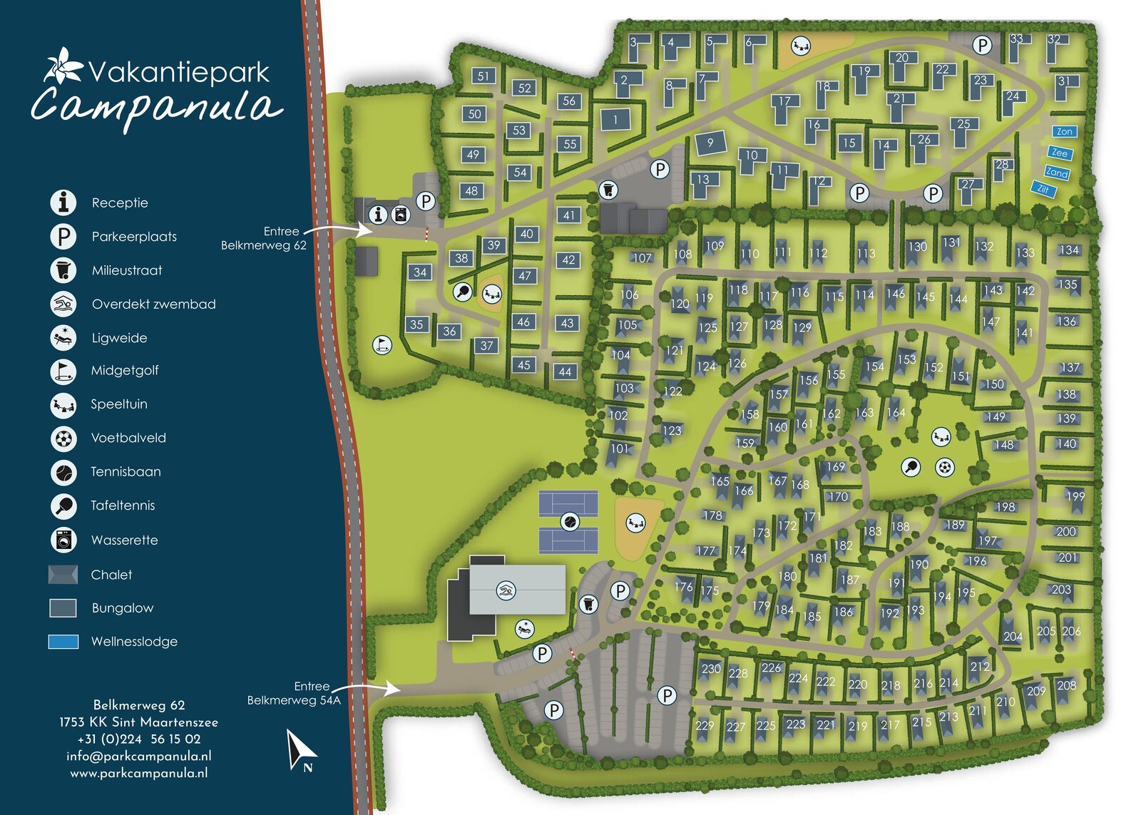 Plattegrond Park Campanula