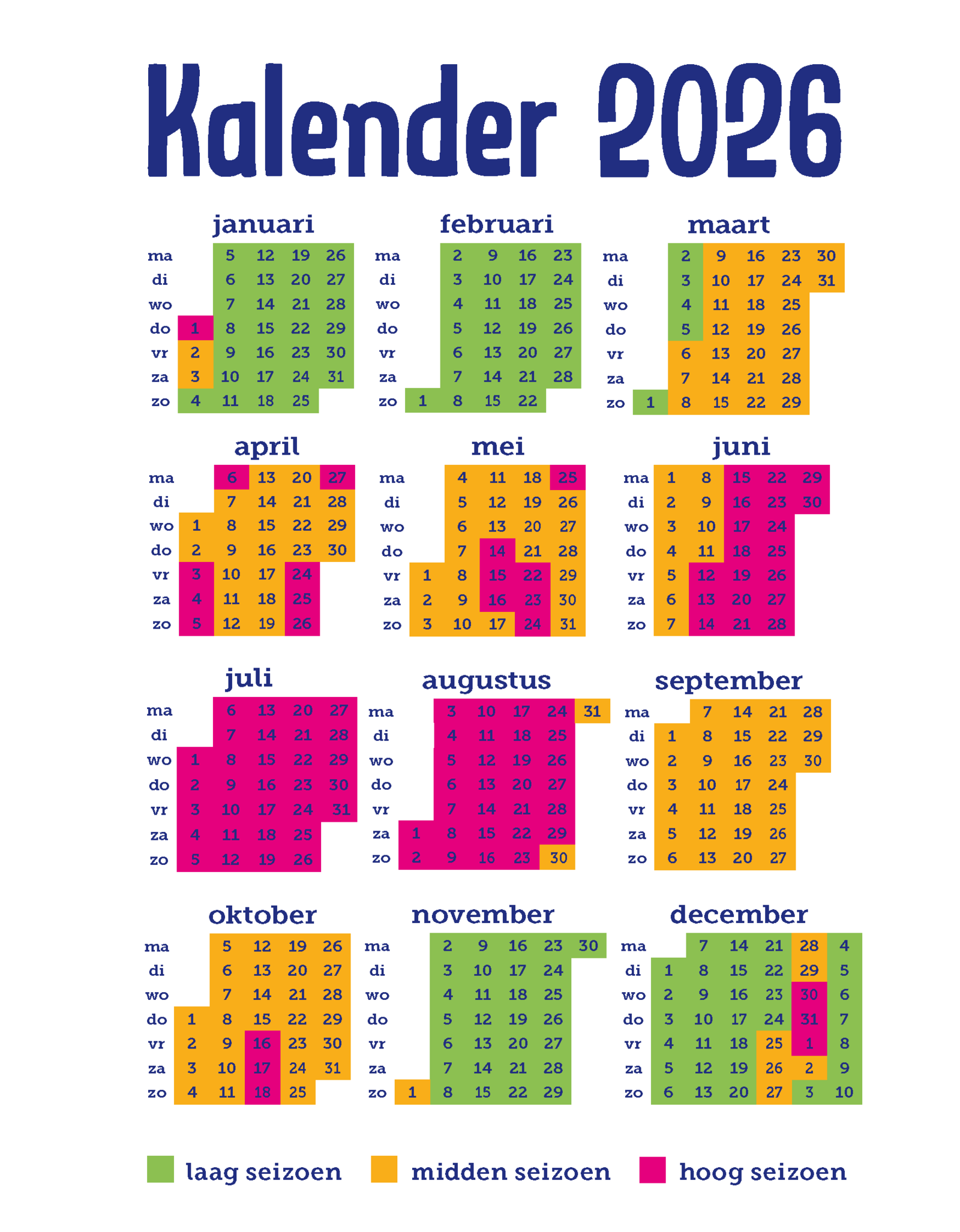 kalender 2026