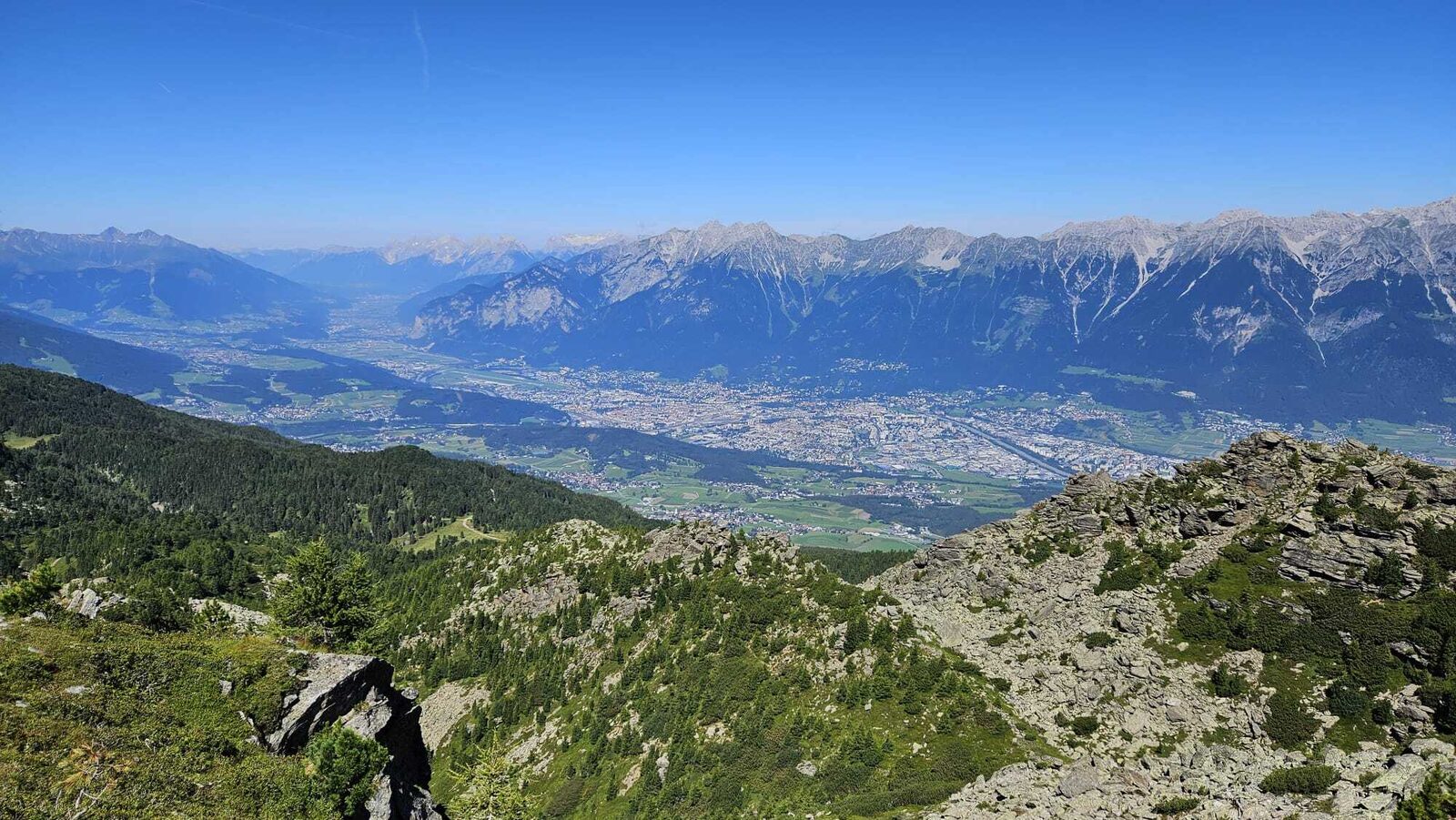 Sicht vom Glungezer aufs Inntal