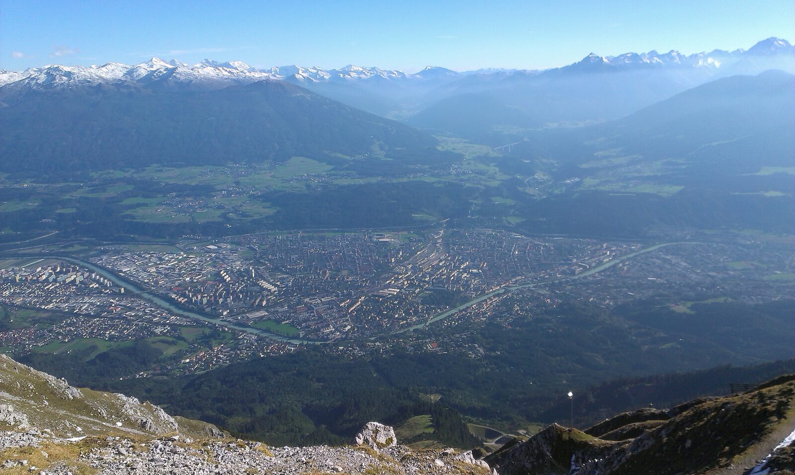 Blick von der Nordkette nach Innsbruck