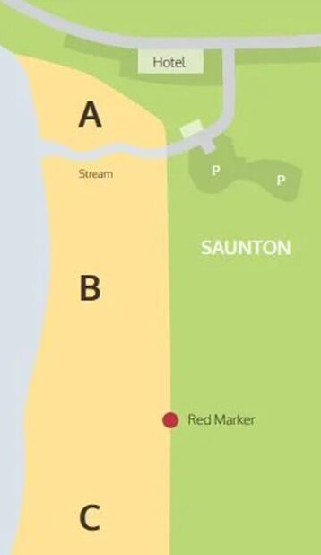 Saunton Sands Beach Dog Map Map showing dog zones on Saunton Sands Beach