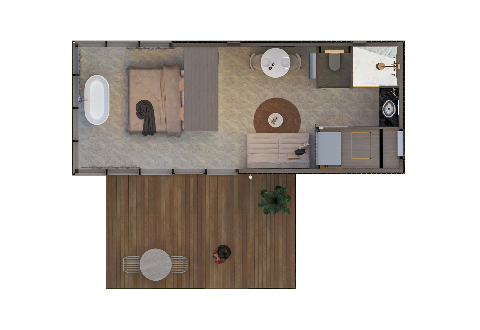 Plattegrond solar suite