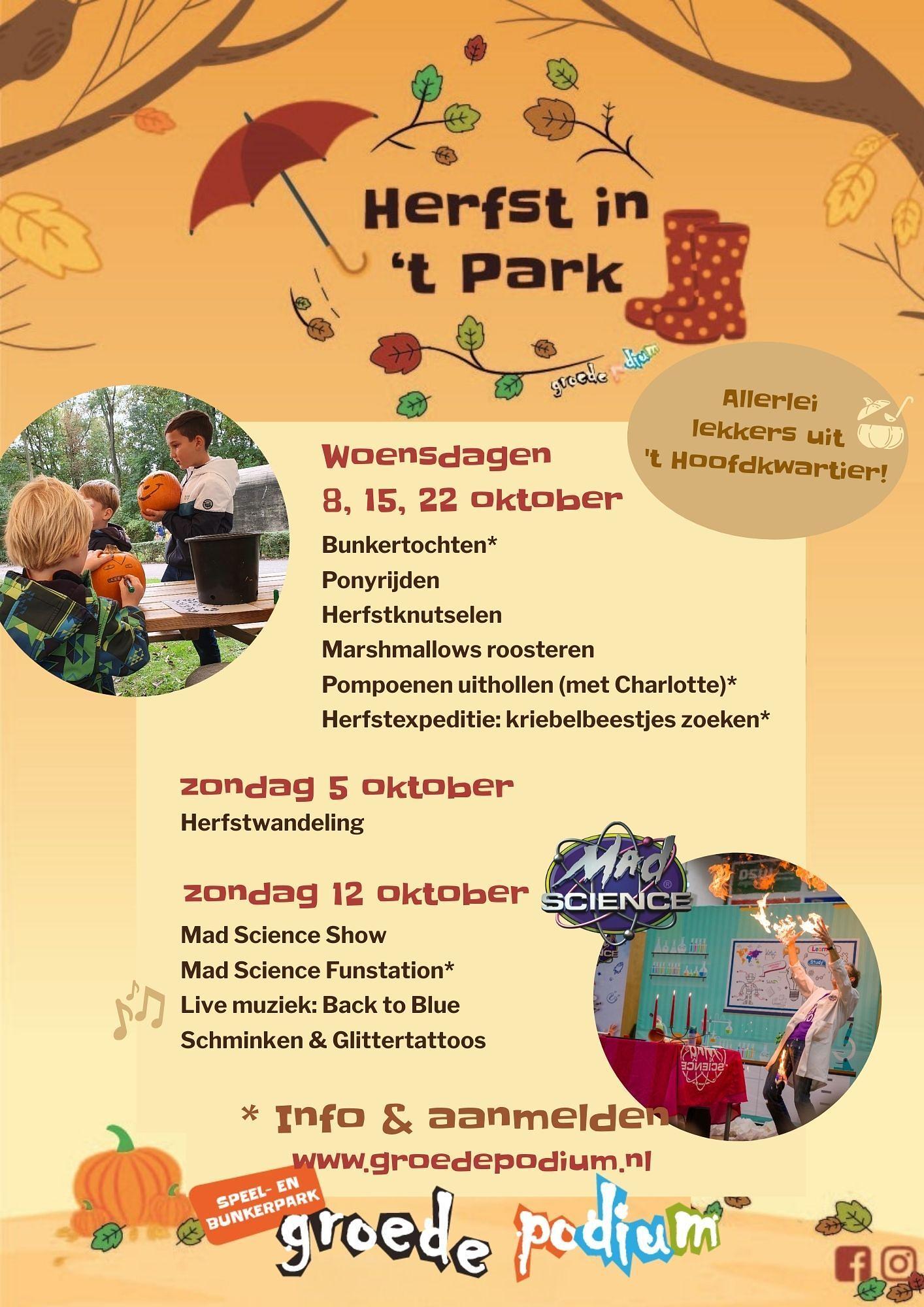 Programma Herfst in 't Park