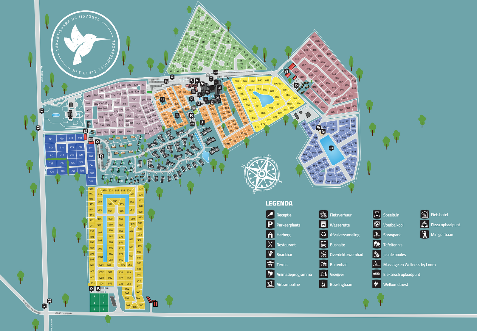 Plattegrond Vakantiepark De IJsvogel