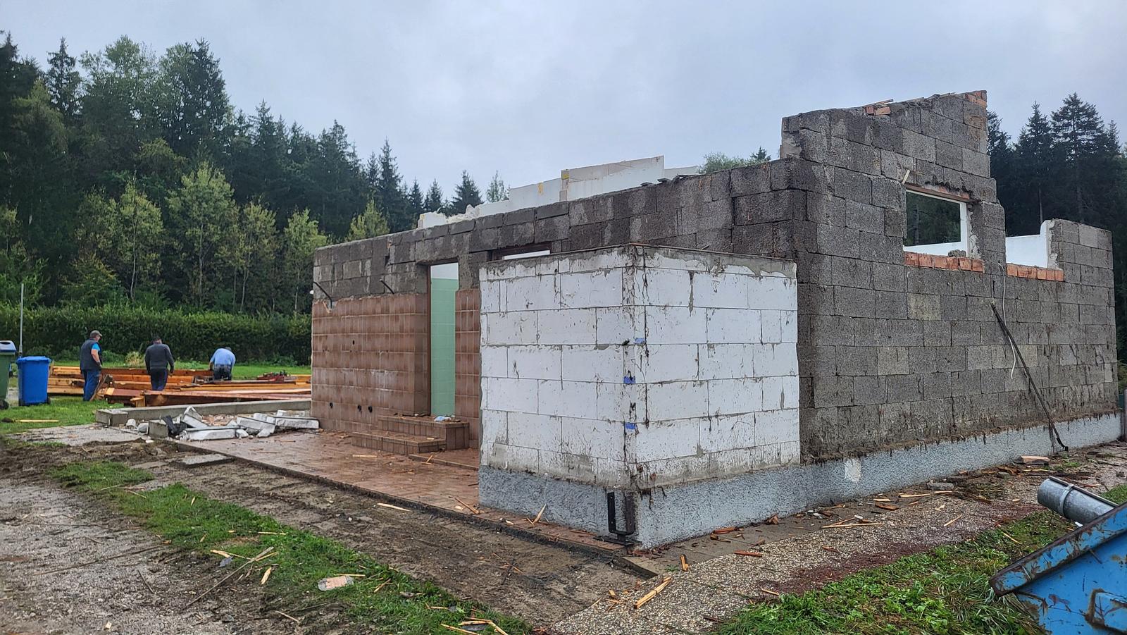 Abriss Sanitärgebäude Campingplatz Judenstein