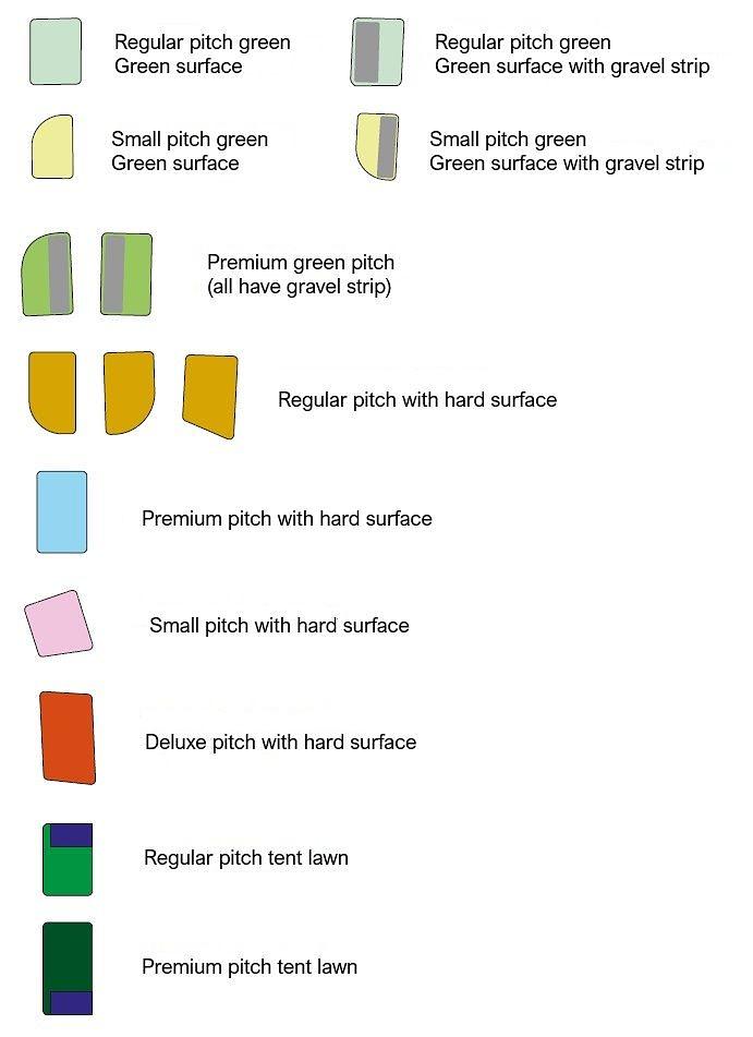 Legende für Stellplätze