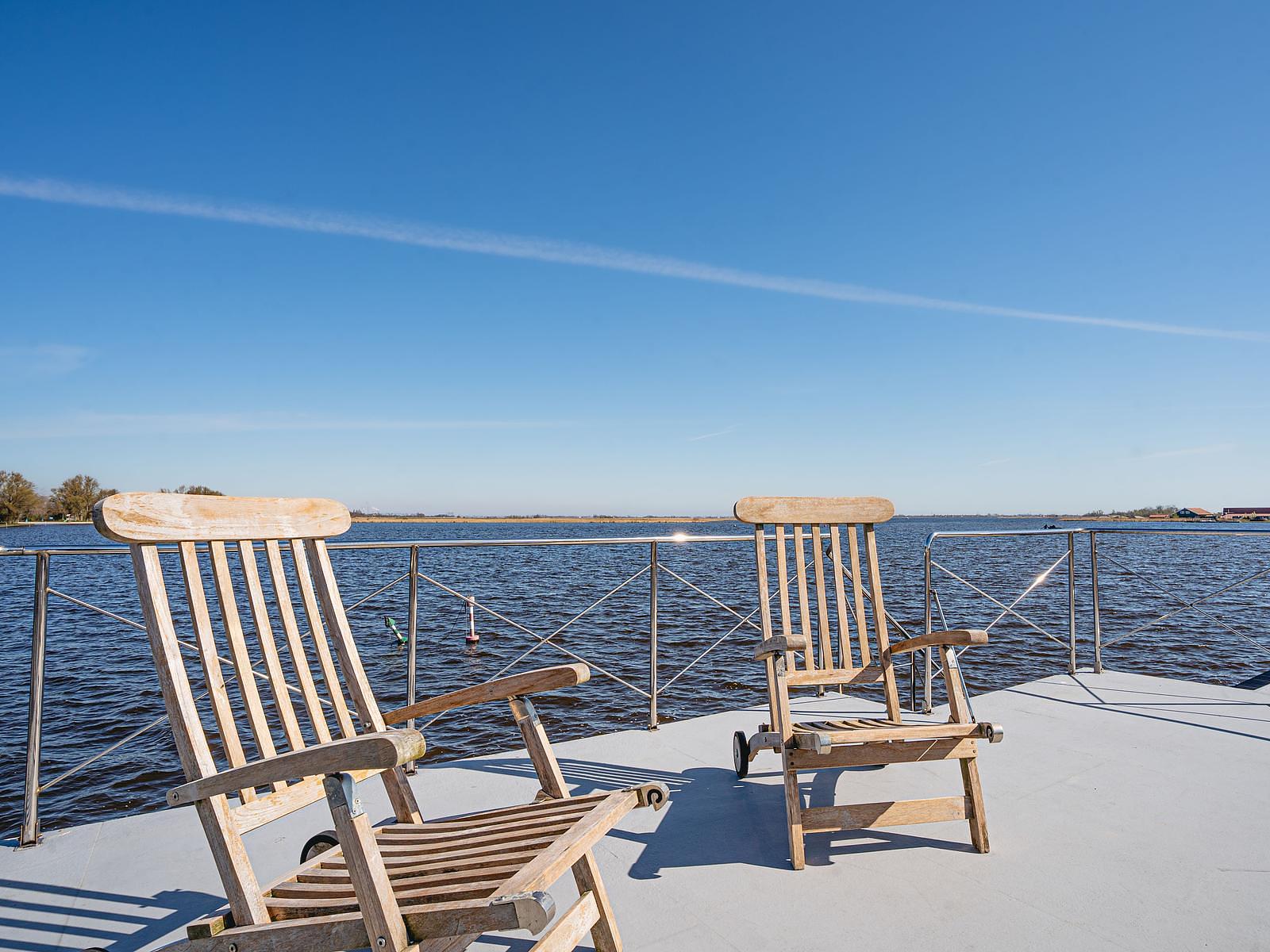 Terrace overlooking the water in Uitgeest