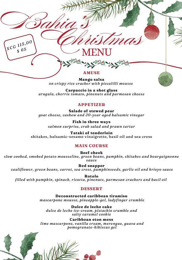 Christmas Menu