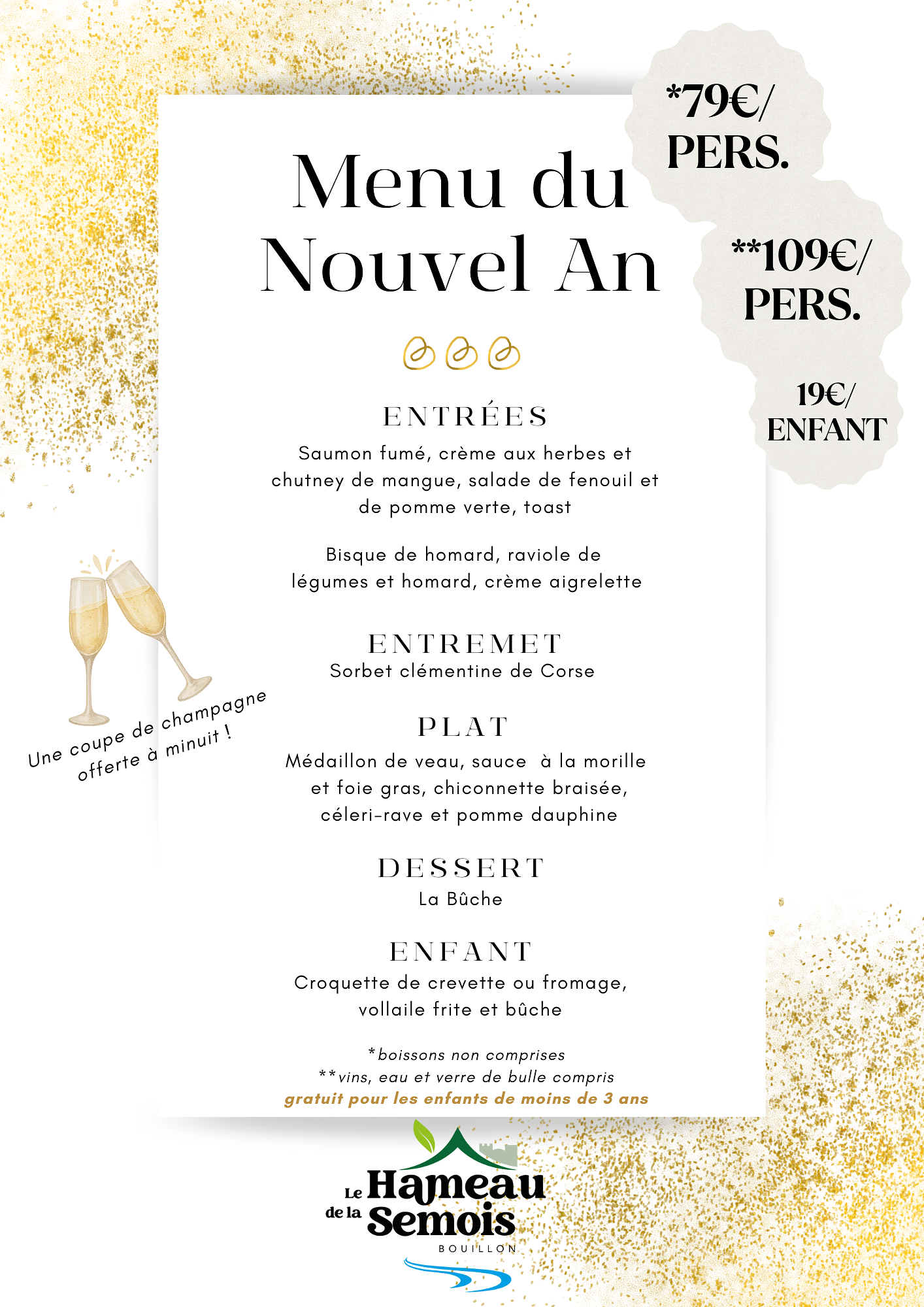 Réveillon de Noël 2025 - Le Hameau de la Semois