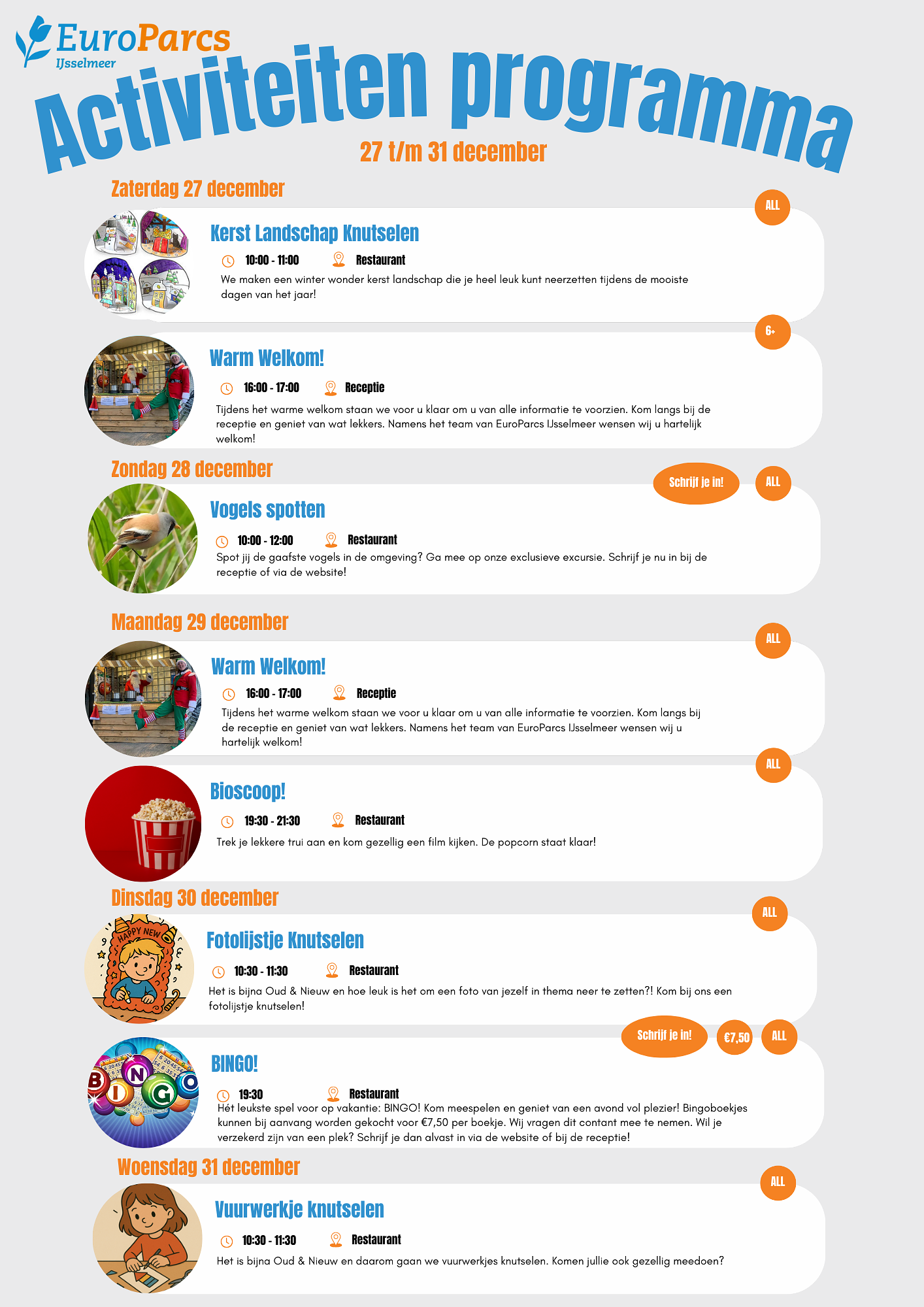 Animatieprogramma kerstvakantie week 2