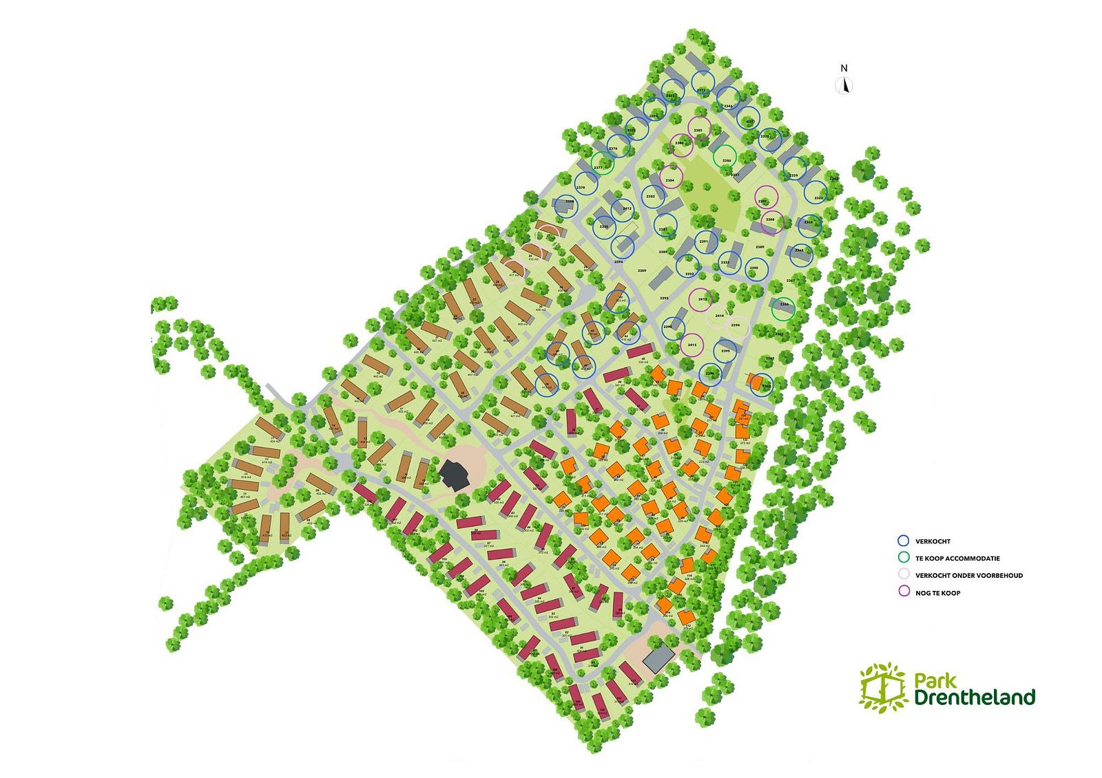 Plattegrond nieuwbouw Park Drentheland