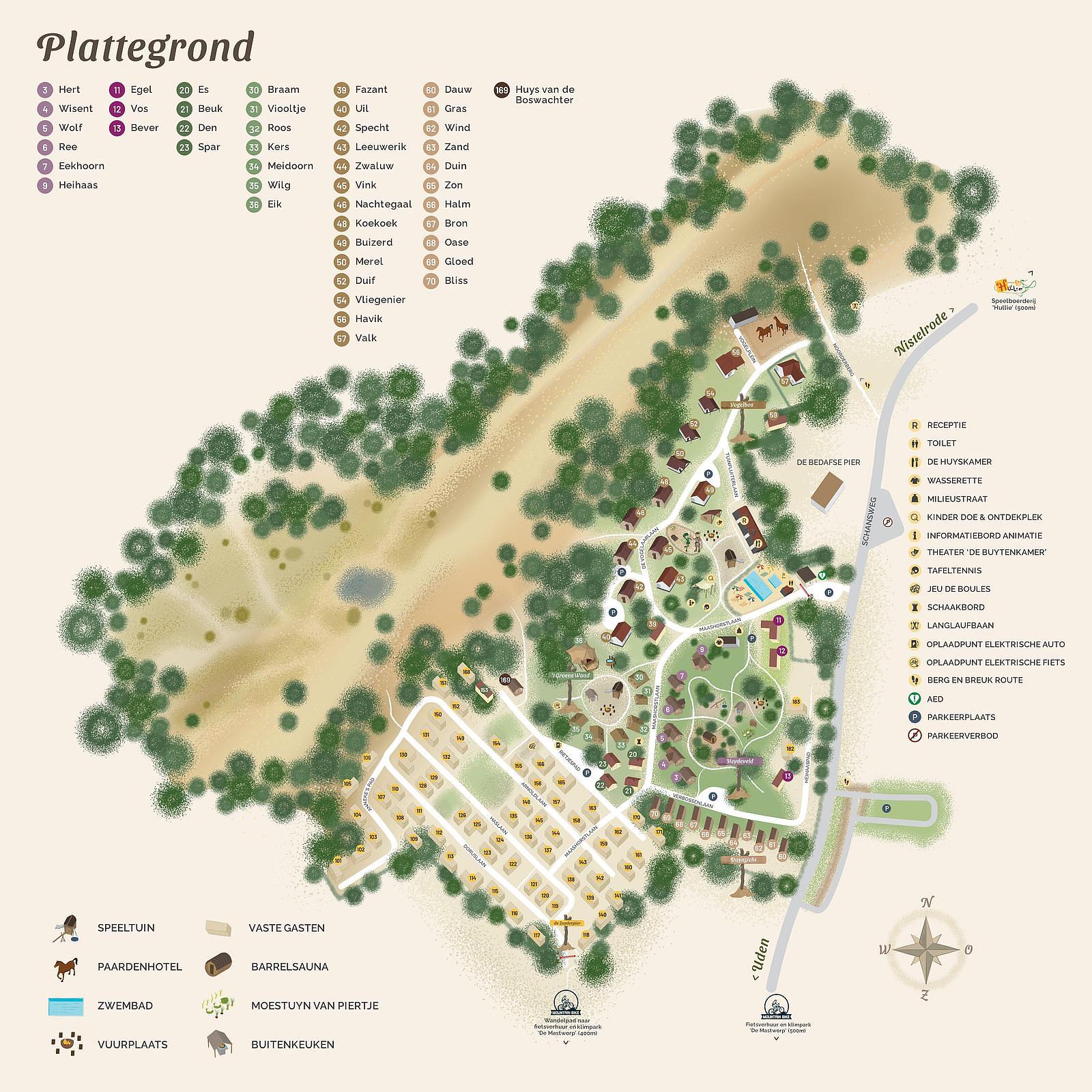 Plattegrond Sandberghe