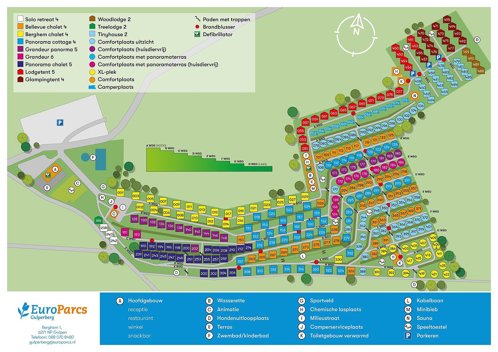 Plattegrond EuroParcs Gulperberg