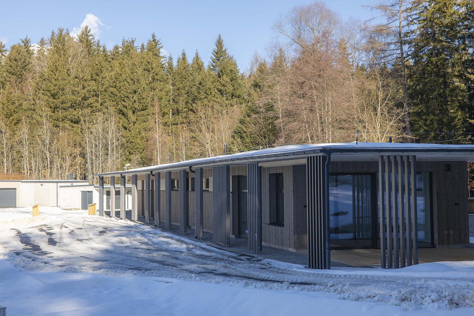 Gebäude Baustelle Winter