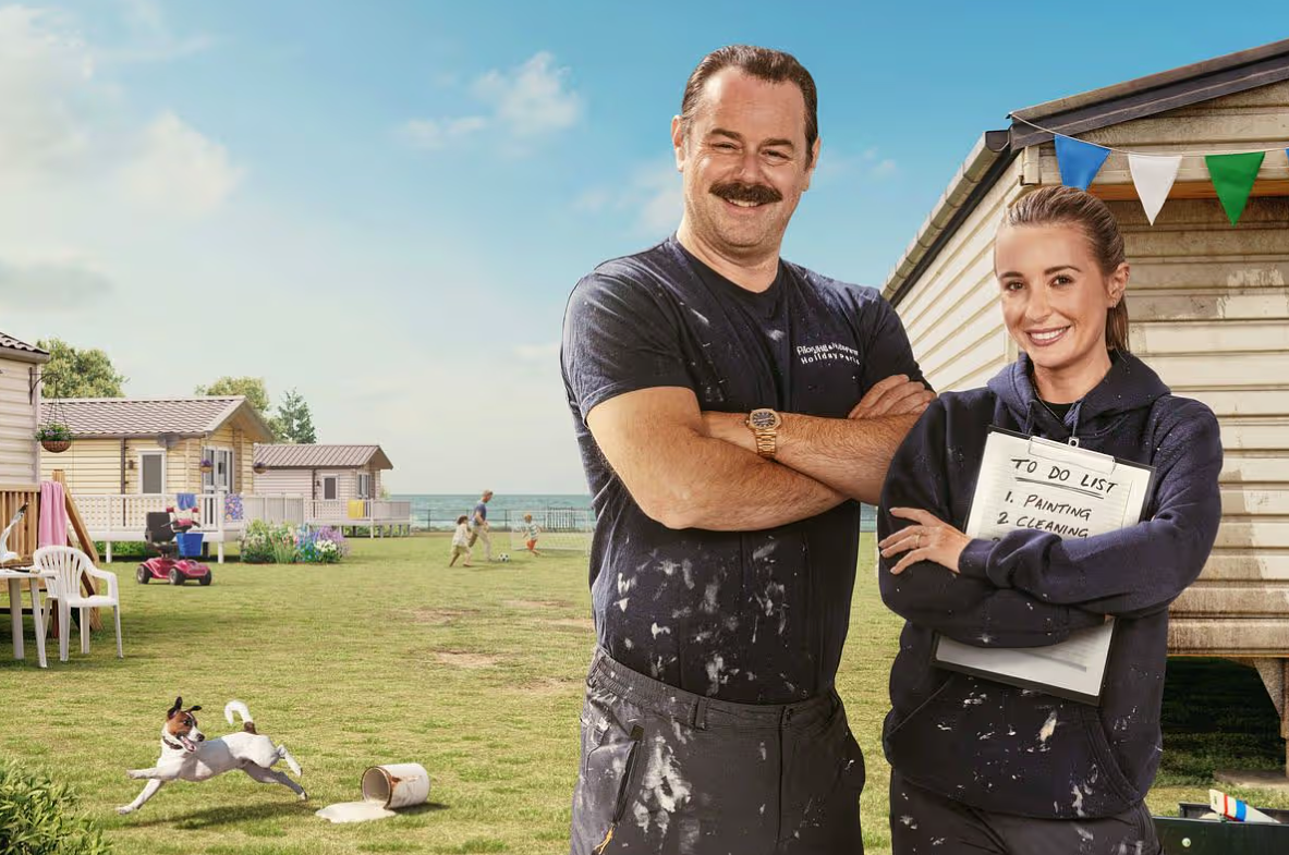 The Dyer's Caravan Park Photo of Danny Dyer and Dani Dyer in Sky Television's The Dyer's Caravan Park