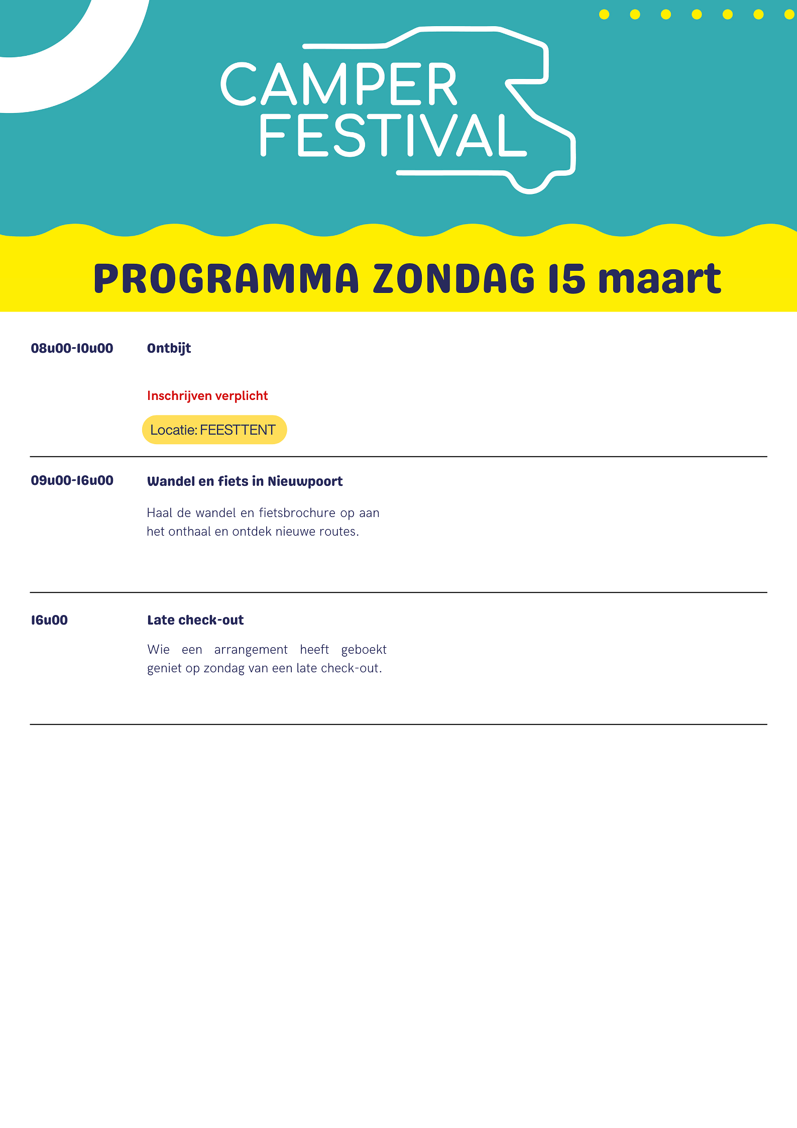 Programma zondag
