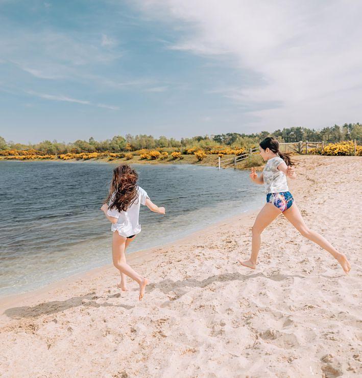 children on the beach