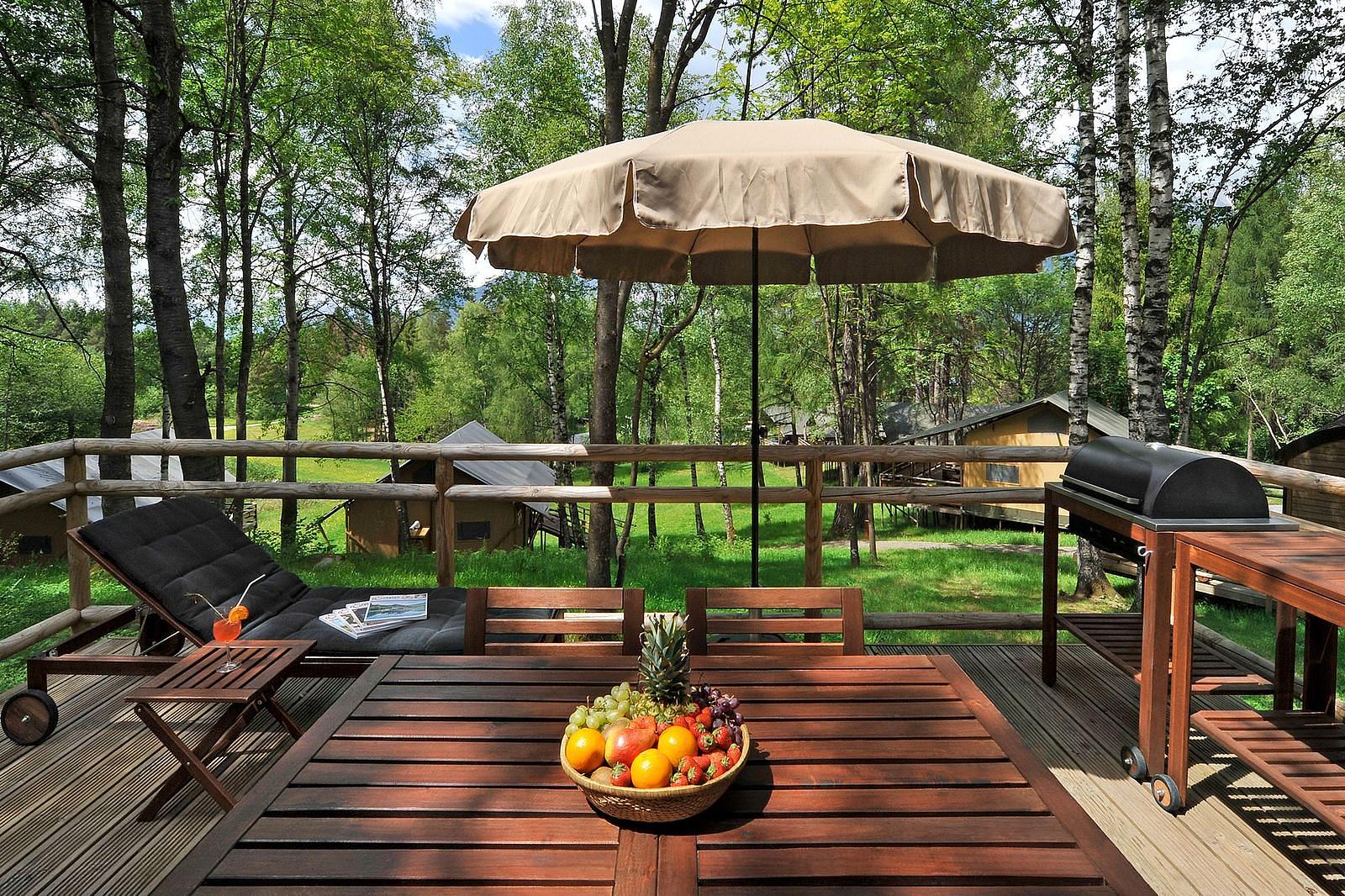 The family wood lodge with wonderful patio and forest views