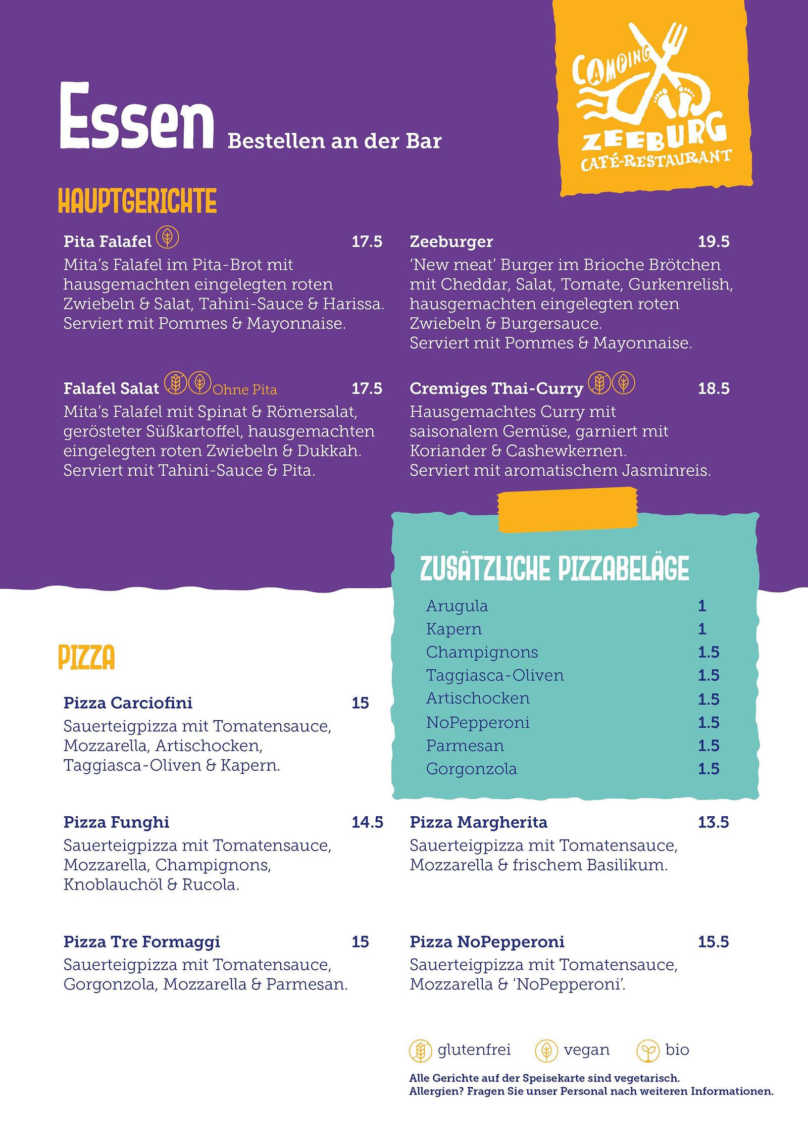 menu de
