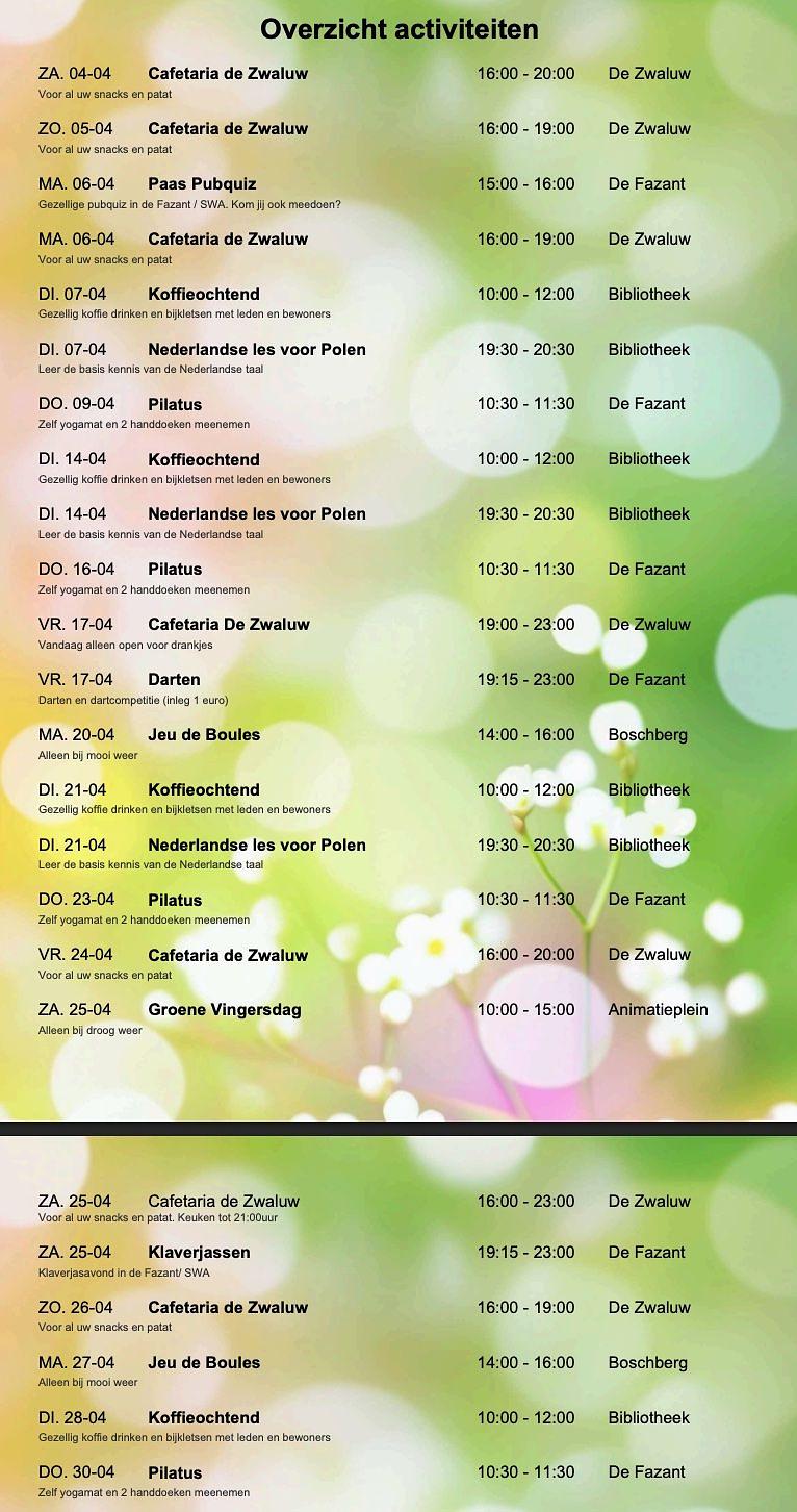 Activiteiten voor leden van Bungalowpark de Bremerberg