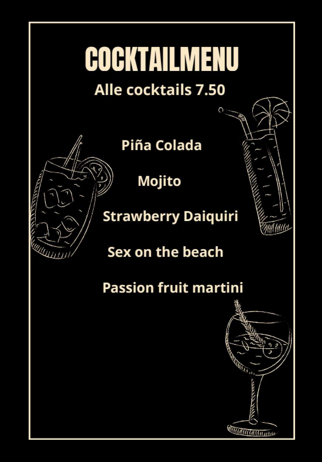 Cocktailmenu