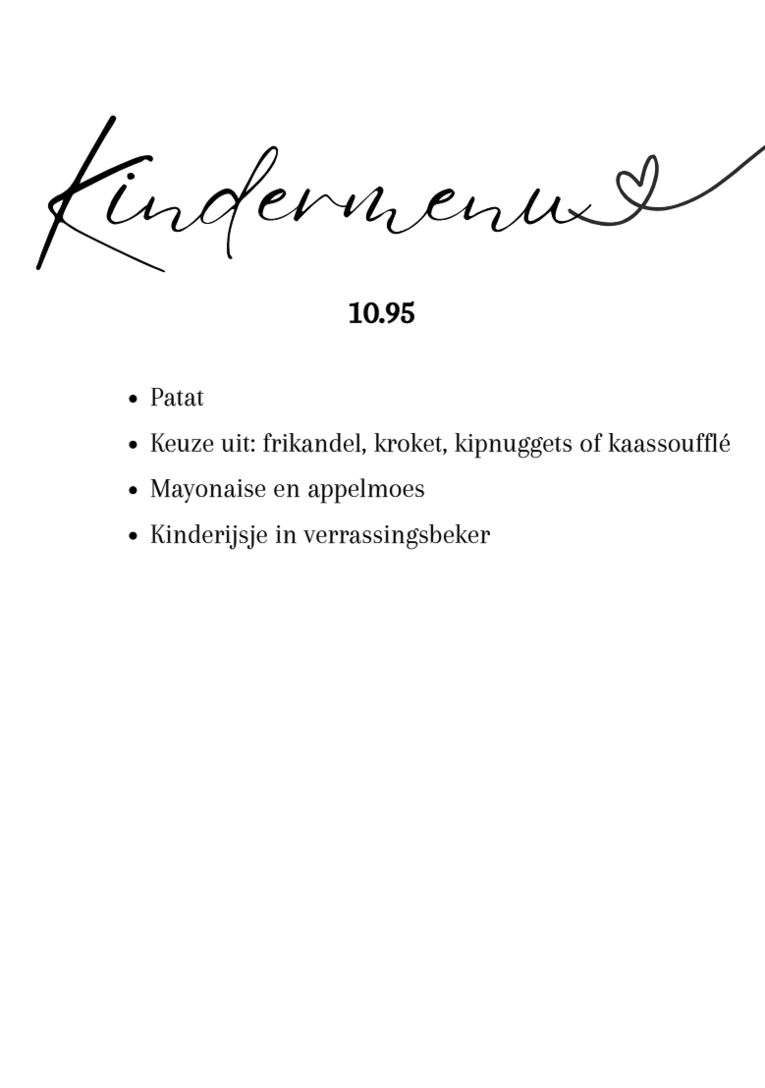 Kindermenu